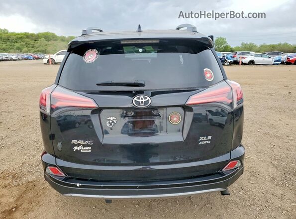 2T3RFREV6HW624004 2017 TOYOTA RAV4 Black Вид ззаду
