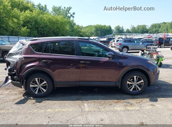 2T3RFREV6HW679245 2017 TOYOTA RAV4 Maroon უკანა სალონის ხედი