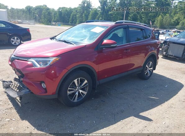 2T3RFREV6JW844152 2018 TOYOTA RAV4 Red Vista tres cuartos delantera izquierda