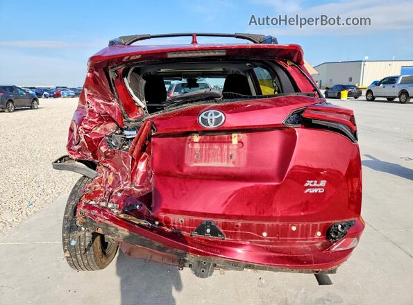 2T3RFREV7JW709603 2018 TOYOTA RAV4 Maroon უკანა ხედი