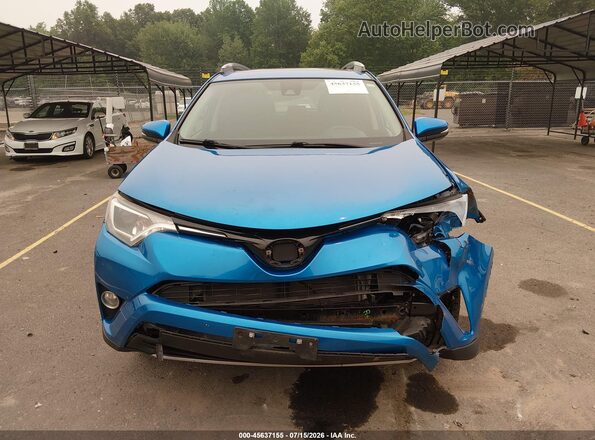2T3RFREV8HW552884 2017 TOYOTA RAV4 Blue Instrument cluster view