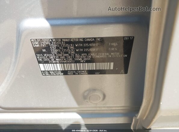 2T3RFREV8HW690652 2017 TOYOTA RAV4 Silver Շարժիչի բաժամունքի տեսք