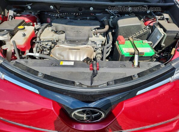 2T3RFREVXJW732485 2018 TOYOTA RAV4 Maroon ძრავის განყოფილების ხედი