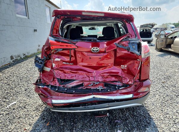 2T3RFREVXJW732485 2018 TOYOTA RAV4 Maroon უკანა ხედი