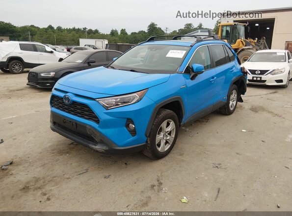 2T3RWRFV0KW030949 2019 TOYOTA RAV4 HYBRID Blue Передня ліва чверть