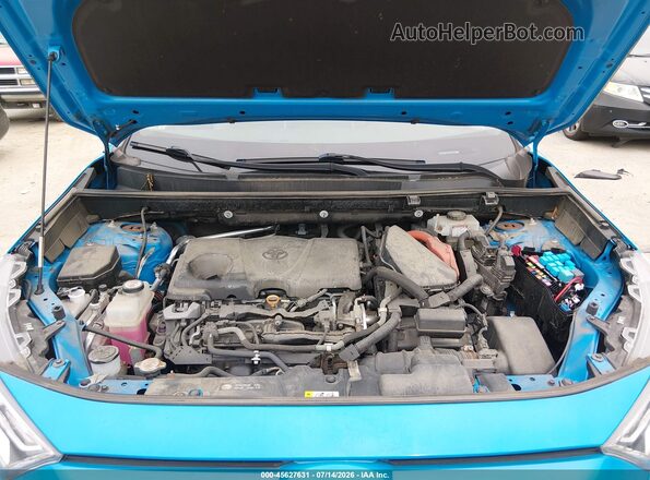 2T3RWRFV0KW030949 2019 TOYOTA RAV4 HYBRID Blue Вид ззаду