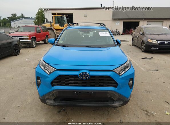 2T3RWRFV0KW030949 2019 TOYOTA RAV4 HYBRID Blue Вид щитка приладів