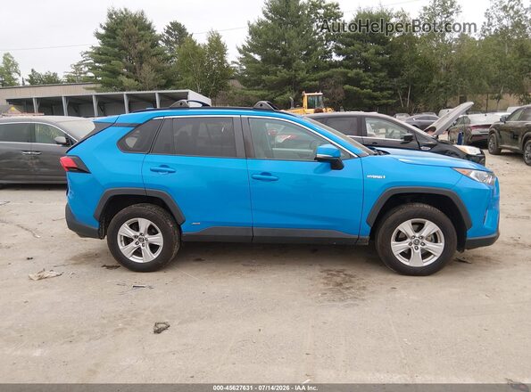 2T3RWRFV0KW030949 2019 TOYOTA RAV4 HYBRID Blue Вид задньої частини салону