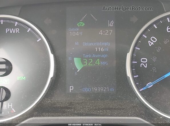 2T3RWRFV3KW008704 2019 TOYOTA RAV4 HYBRID Gray 