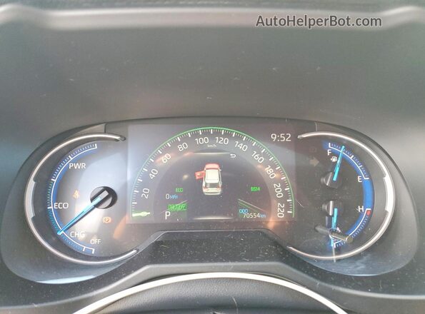 2T3RWRFV4KW034258 2019 TOYOTA RAV4 White Вид щитка приладів