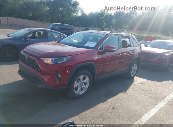 2T3RWRFV4MW125808 2021 TOYOTA RAV4 HYBRID Red Առջևի ձախ երեք քառորդ տեսարան