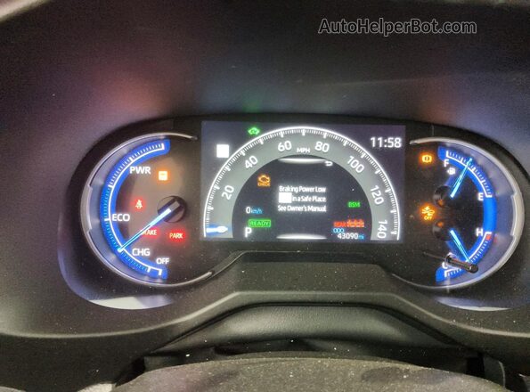 2T3RWRFV4RW242988 2024 TOYOTA RAV4 Gray Вид щитка приладів