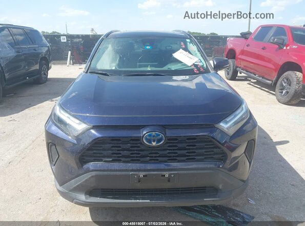 2T3RWRFV5NW141405 2022 TOYOTA RAV4 HYBRID Blue Instrument cluster view
