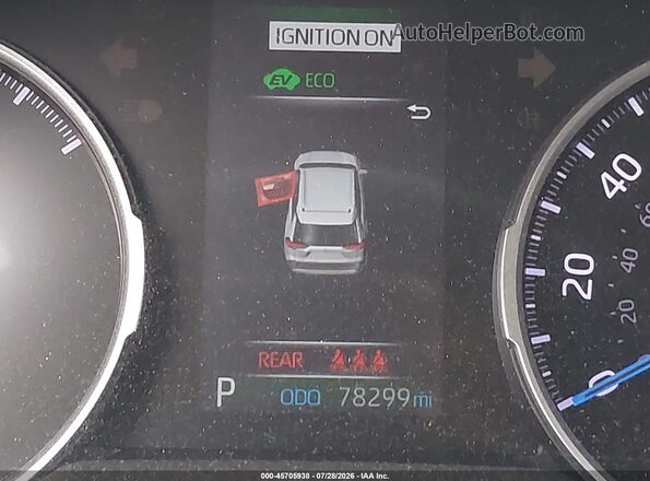 2T3RWRFV7LW091782 2020 TOYOTA RAV4 HYBRID Gray 