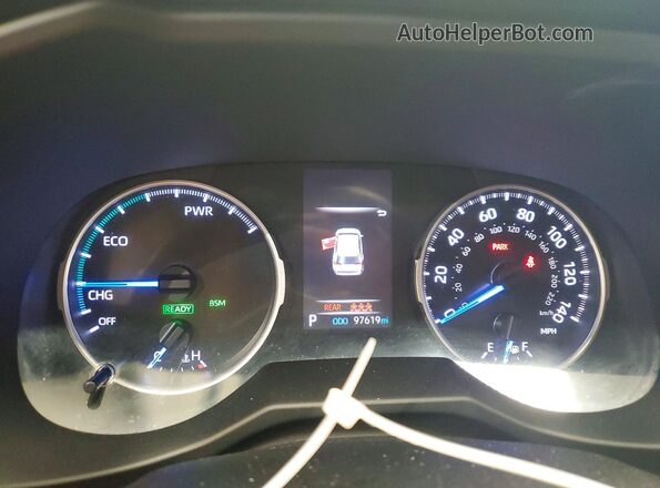2T3RWRFVXMW113128 2021 TOYOTA RAV4 White Widok zestawu wskaźników