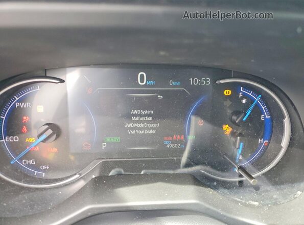2T3UWRFV0PW154527 2023 TOYOTA RAV4 Black Вид щитка приладів