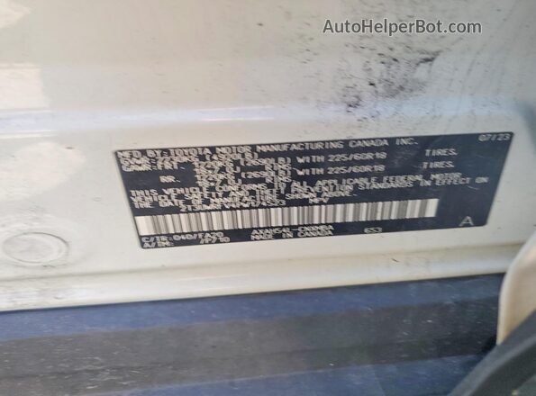 2T3UWRFV4PW174523 2023 TOYOTA RAV4 White VIN կոդի պիտակի տեսք