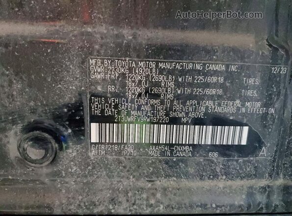2T3UWRFV9RW197220 2024 TOYOTA RAV4 Black 360 interior view