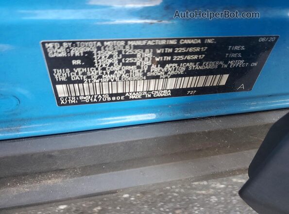2T3W1RFV1LC069604 2020 TOYOTA RAV4 Blue სალონის 360-გრადუსიანი ხედი