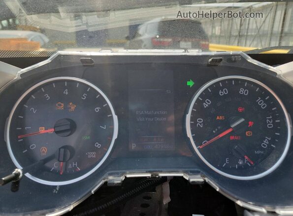 2T3W1RFV1NC209993 2022 TOYOTA RAV4 Gray Instrument cluster view
