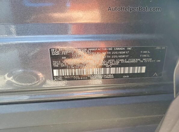 2T3W1RFV2MC090771 2021 TOYOTA RAV4 Silver VIN sticker view