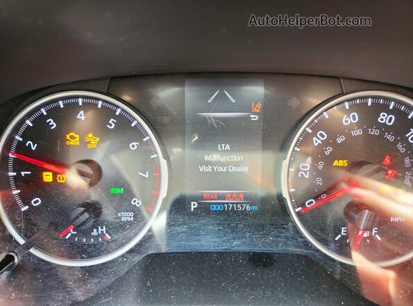2T3W1RFV3LW095961 2020 TOYOTA RAV4 Black Instrument cluster view