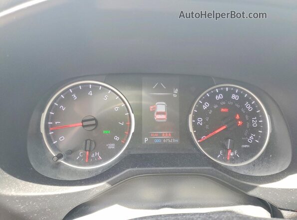 2T3W1RFV3NW214353 2022 TOYOTA RAV4 White Instrument cluster view