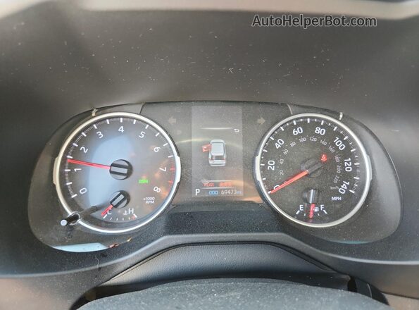2T3W1RFV4LC055485 2020 TOYOTA RAV4 Black Instrument cluster view