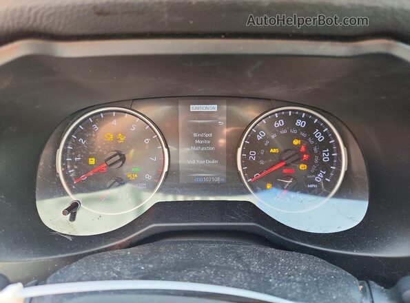2T3W1RFV5KW054617 2019 TOYOTA RAV4 Charcoal Вид щитка приладів