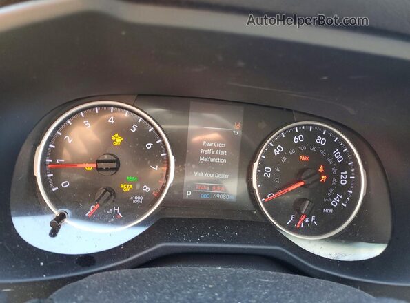 2T3W1RFV5LW070155 2020 TOYOTA RAV4 White Instrument cluster view