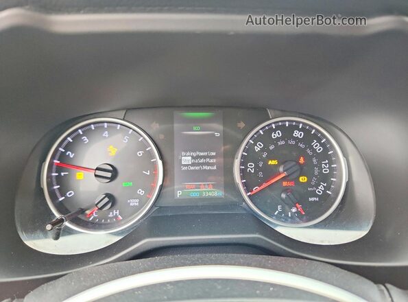 2T3W1RFV5LW081544 2020 TOYOTA RAV4 White ხელსაწყოთა პანელის ხედი