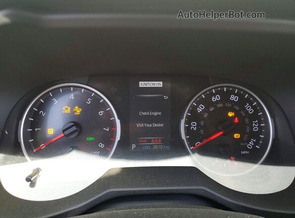 2T3W1RFV5MC156066 2021 TOYOTA RAV4 White Вид щитка приладів