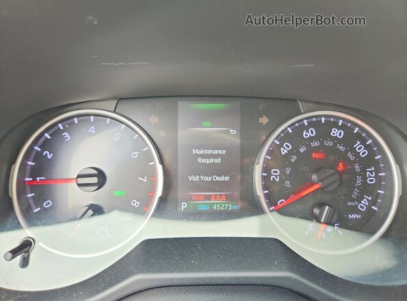 2T3W1RFV5MW107058 2021 TOYOTA RAV4 Gray ხელსაწყოთა პანელის ხედი