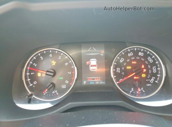 2T3W1RFV5NW235575 2022 TOYOTA RAV4 Red ხელსაწყოთა პანელის ხედი