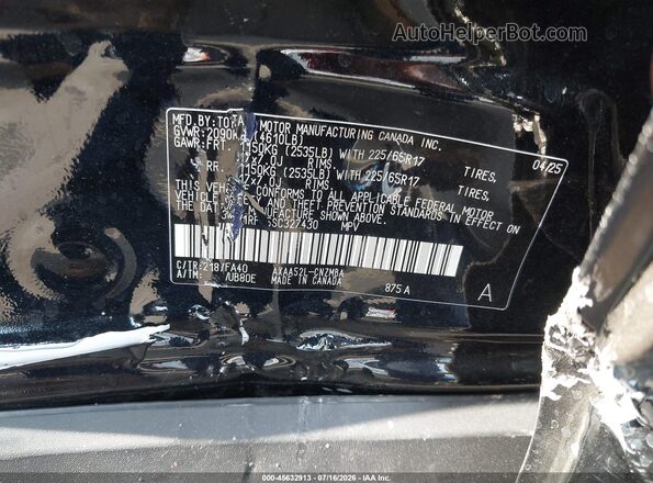 2T3W1RFV5SC327430 2025 TOYOTA RAV4 Black Engine compartment view