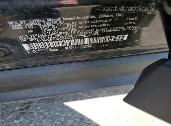 2T3W1RFV6PW264411 2023 TOYOTA RAV4 Black VIN კოდის სტიკერის ხედი
