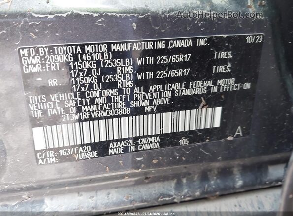 2T3W1RFV6RW303808 2024 TOYOTA RAV4 Серый Вид подкапотного пространства