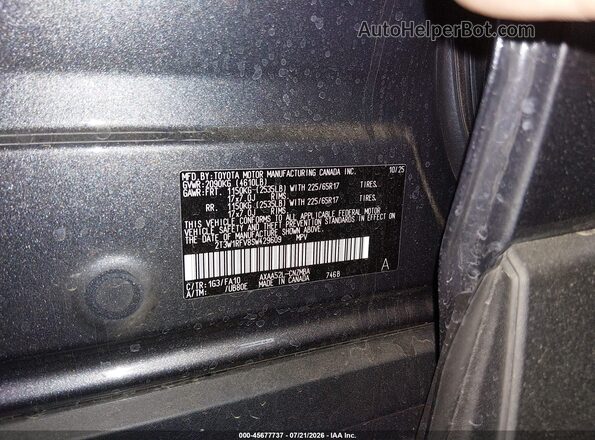 2T3W1RFV8SW429609 2025 TOYOTA RAV4 Gray ძრავის განყოფილების ხედი