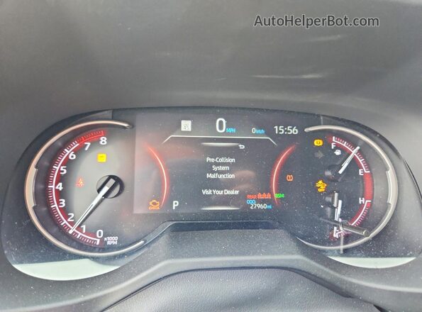 2T3W1RFV9RW328878 2024 TOYOTA RAV4 Red Widok zestawu wskaźników