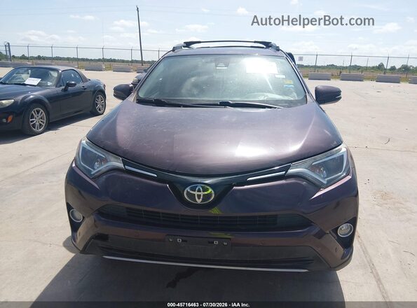 2T3WFREV0HW368378 2017 TOYOTA RAV4 Burgundy Vista del cuadro de instrumentos