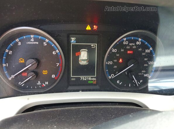 2T3WFREV0JW433526 2018 TOYOTA RAV4 Red ხელსაწყოთა პანელის ხედი