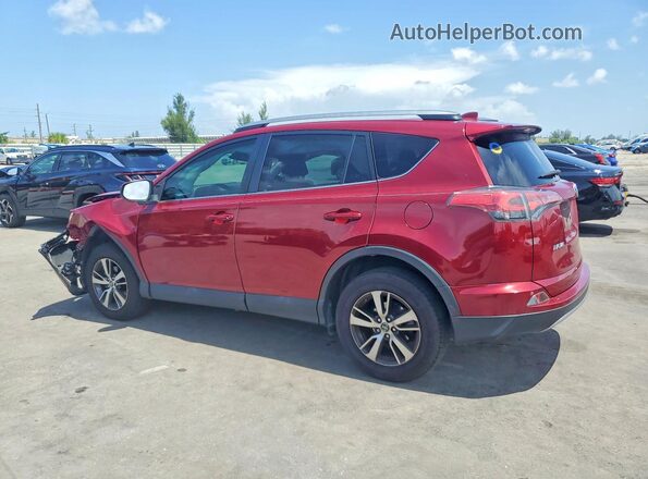 2T3WFREV0JW465621 2018 TOYOTA RAV4 Red უკანა მარცხენა