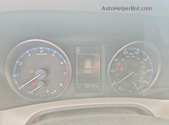 2T3WFREV3JW405753 2018 TOYOTA RAV4 Gray Вид щитка приладів