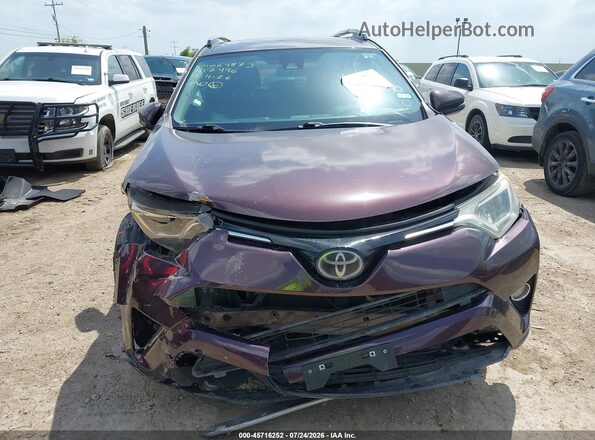 2T3WFREV3JW417496 2018 TOYOTA RAV4 Maroon Առջևի վահանակի տեսք