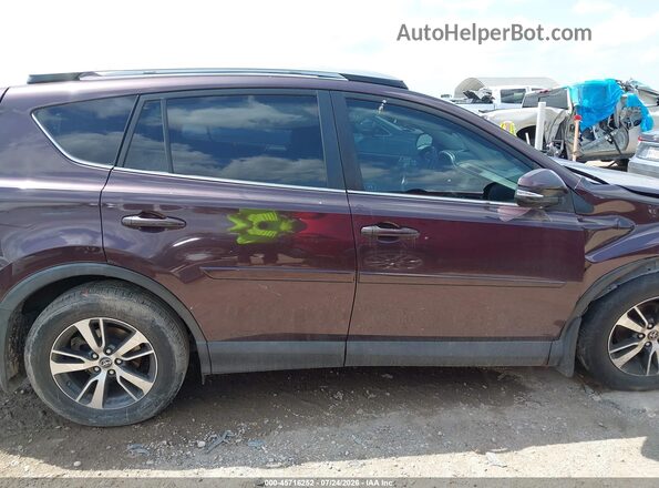 2T3WFREV3JW417496 2018 TOYOTA RAV4 Maroon Սարքավորումների վահանակի տեսք