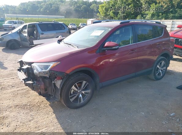2T3WFREV4JW510916 2018 TOYOTA RAV4 Red Front left
