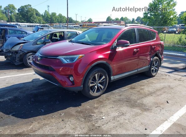 2T3WFREV5JW488151 2018 TOYOTA RAV4 Maroon წინა მარცხენა ხედი სამი მეოთხედიდან