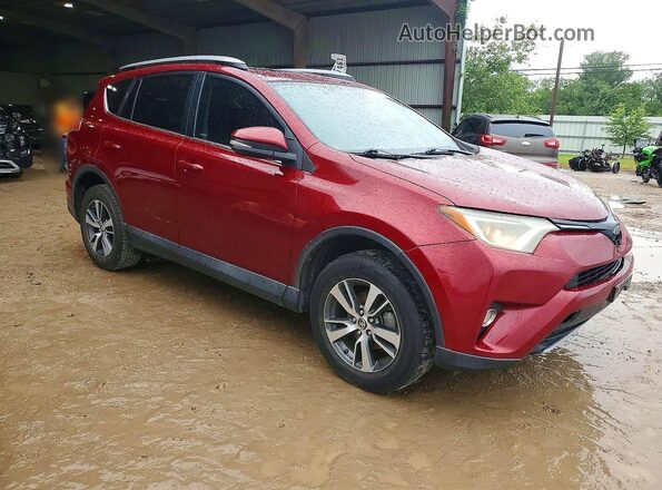2T3WFREV7JW430283 2018 TOYOTA RAV4 Красный Передняя правая четверть