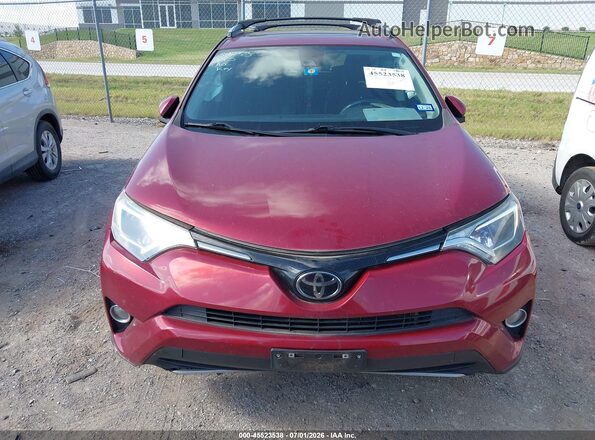 2T3WFREV7JW503880 2018 TOYOTA RAV4 Red Widok zestawu wskaźników