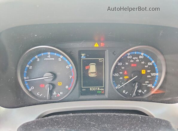 2T3WFREV8JW491190 2018 TOYOTA RAV4 Burgundy Instrument cluster view